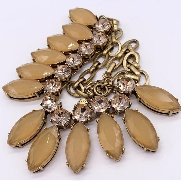 J. Crew Caramel Teardrop & Crystal Necklace - Picture 2 of 3